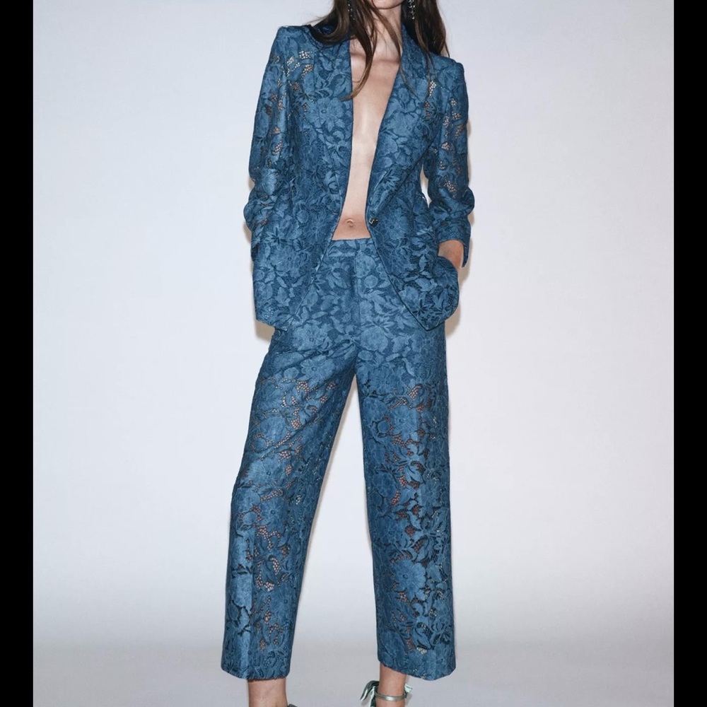 Zara Cropped Lace Pants